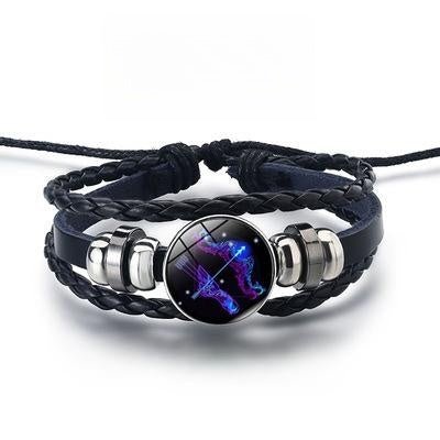 12 Constellations Luminous Bracelet Fashion Nightlight Punk Style Starry Sky Bracelet For Men Women Children - Prime Street
