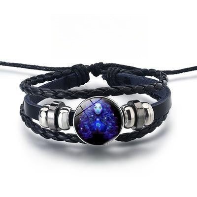 12 Constellations Luminous Bracelet Fashion Nightlight Punk Style Starry Sky Bracelet For Men Women Children - Prime Street