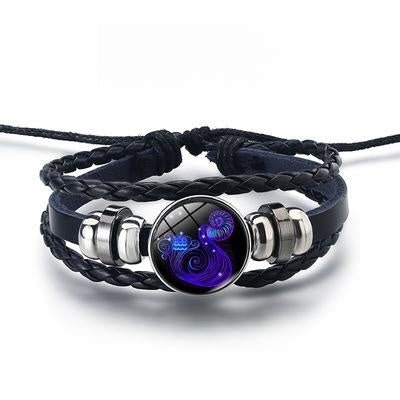 12 Constellations Luminous Bracelet Fashion Nightlight Punk Style Starry Sky Bracelet For Men Women Children - Prime Street