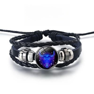12 Constellations Luminous Bracelet Fashion Nightlight Punk Style Starry Sky Bracelet For Men Women Children - Prime Street