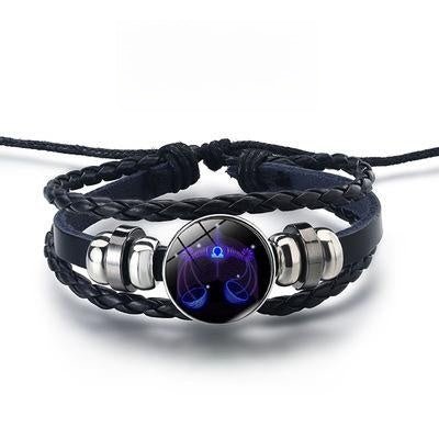 12 Constellations Luminous Bracelet Fashion Nightlight Punk Style Starry Sky Bracelet For Men Women Children - Prime Street