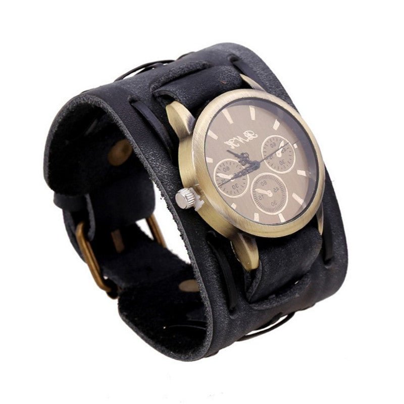 Accessories Foreign Trade Watches Retro Cowhide Watches Punk Watches Men'S Wrist Watches - Prime Street