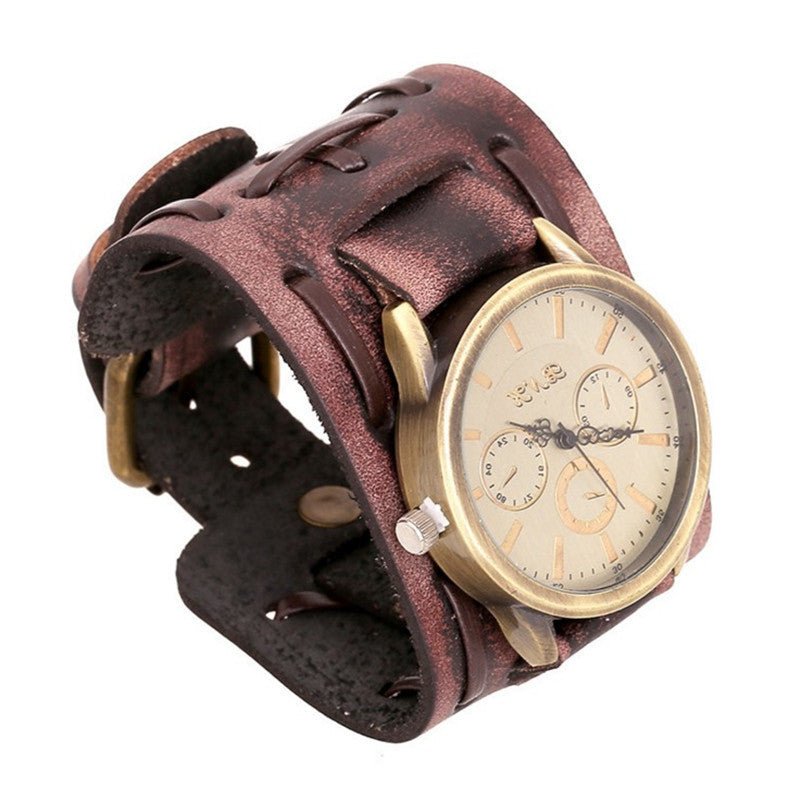 Accessories Foreign Trade Watches Retro Cowhide Watches Punk Watches Men'S Wrist Watches - Prime Street