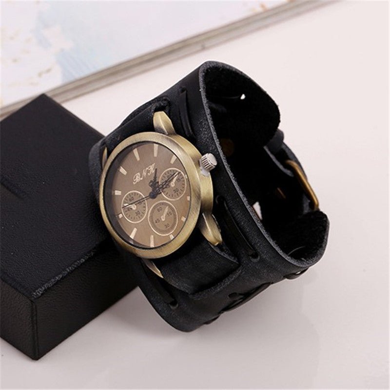 Accessories Foreign Trade Watches Retro Cowhide Watches Punk Watches Men'S Wrist Watches - Prime Street