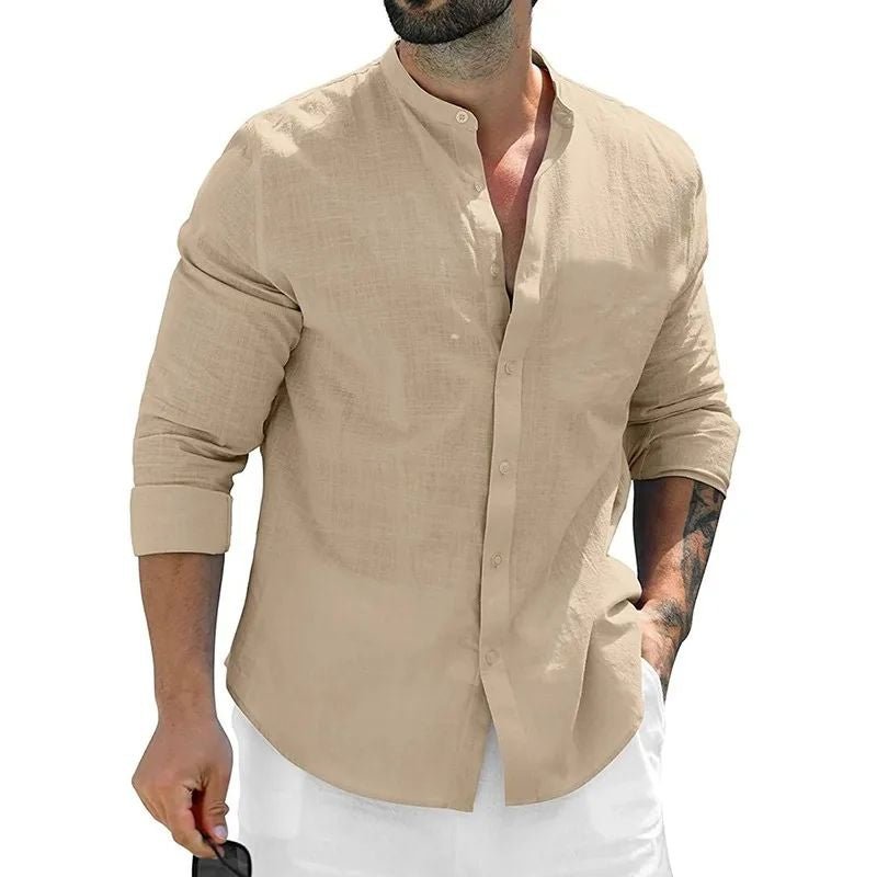Autumn Mens Long Sleeve Shirts Cotton Business Men - Prime Street