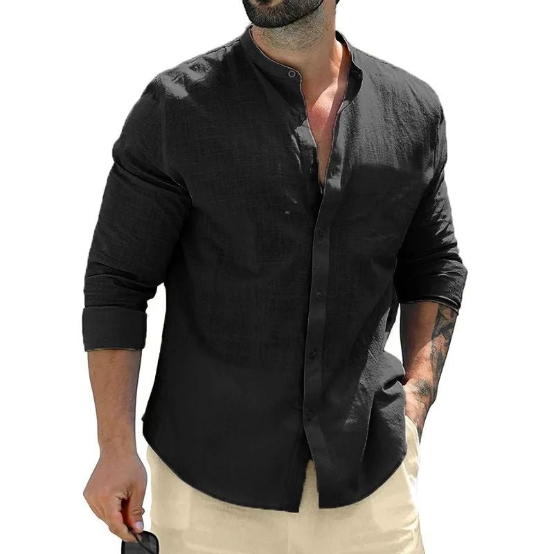 Autumn Mens Long Sleeve Shirts Cotton Business Men - Prime Street