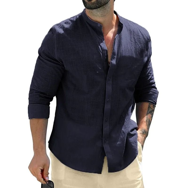 Autumn Mens Long Sleeve Shirts Cotton Business Men - Prime Street