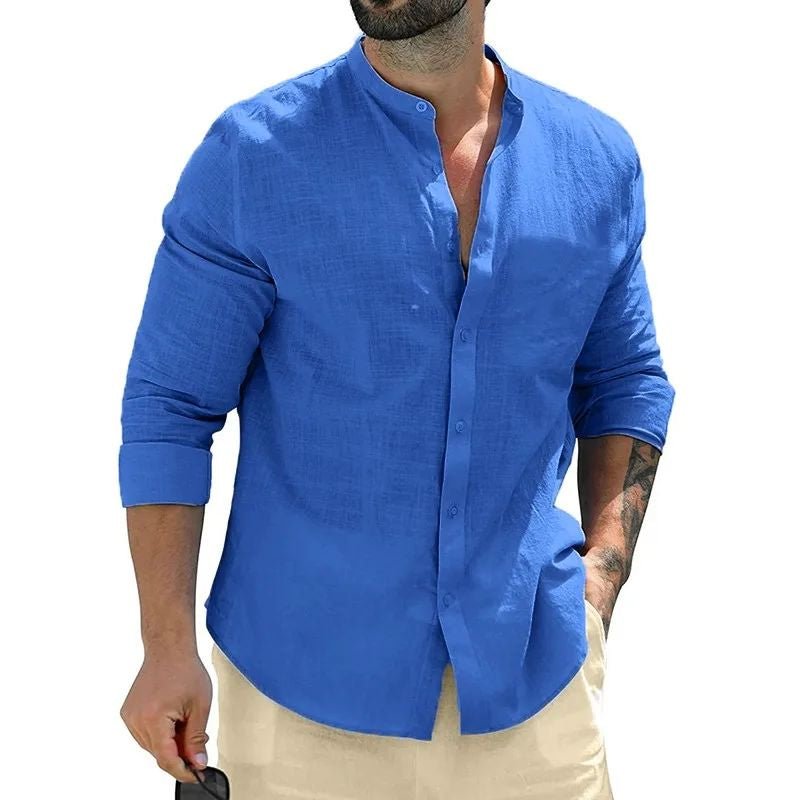 Autumn Mens Long Sleeve Shirts Cotton Business Men - Prime Street