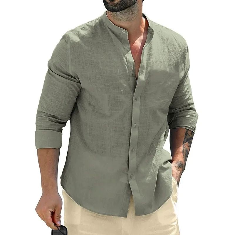 Autumn Mens Long Sleeve Shirts Cotton Business Men - Prime Street