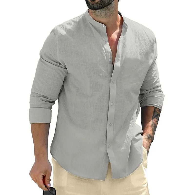 Autumn Mens Long Sleeve Shirts Cotton Business Men - Prime Street