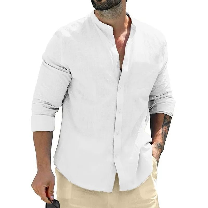 Autumn Mens Long Sleeve Shirts Cotton Business Men - Prime Street
