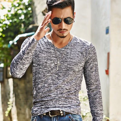 Autumn winter new men's long sleeved T-shirts men long sleeved T-shirt youth camouflage leisure undershirt - Prime Street