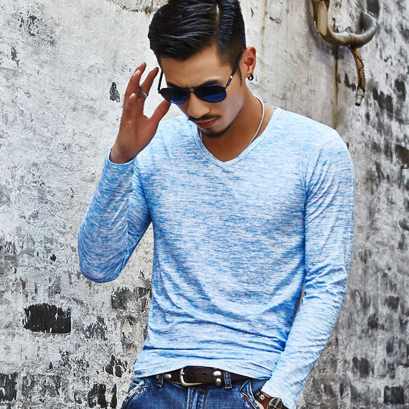 Autumn winter new men's long sleeved T-shirts men long sleeved T-shirt youth camouflage leisure undershirt - Prime Street