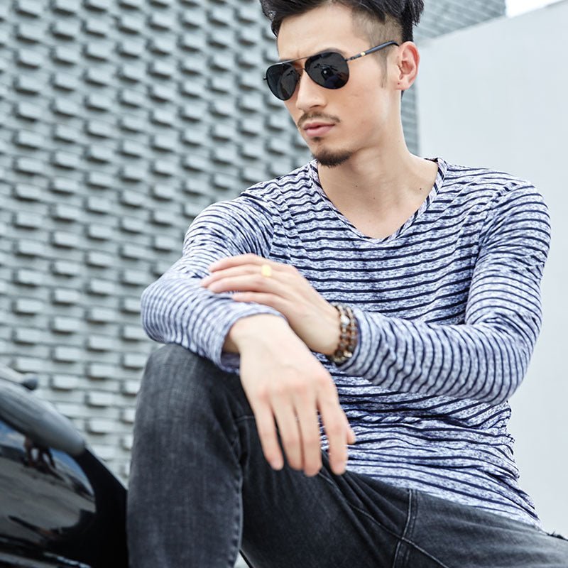 Autumn winter new men's long sleeved T-shirts men long sleeved T-shirt youth camouflage leisure undershirt - Prime Street