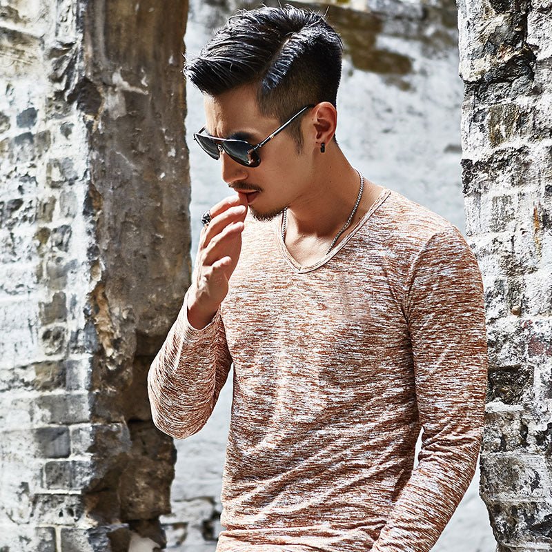 Autumn winter new men's long sleeved T-shirts men long sleeved T-shirt youth camouflage leisure undershirt - Prime Street