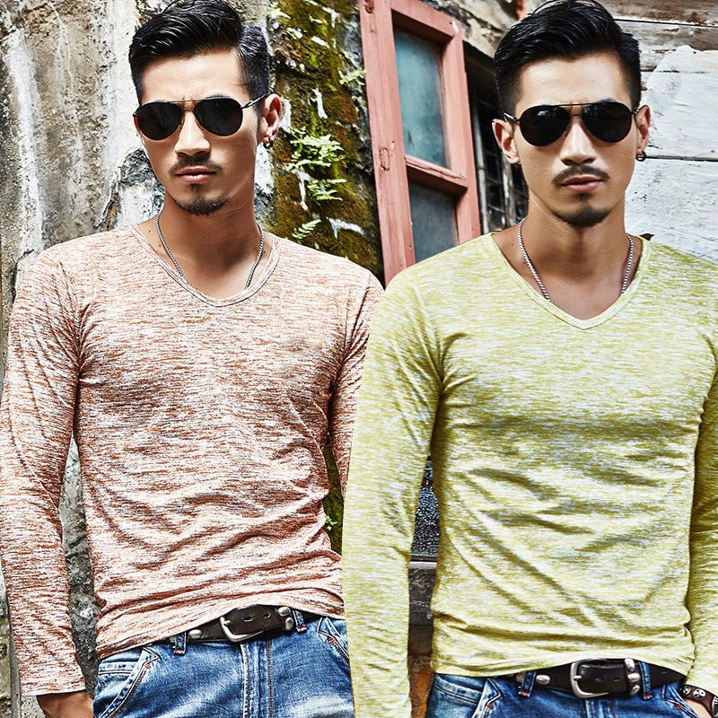 Autumn winter new men's long sleeved T-shirts men long sleeved T-shirt youth camouflage leisure undershirt - Prime Street