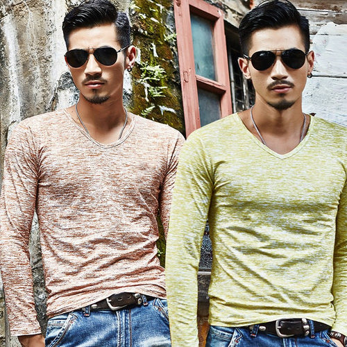 Autumn winter new men's long sleeved T-shirts men long sleeved T-shirt youth camouflage leisure undershirt - Prime Street