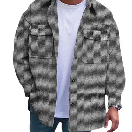 Coat Men Polo Collar Top Men Fashion Work Clothes - Prime Street