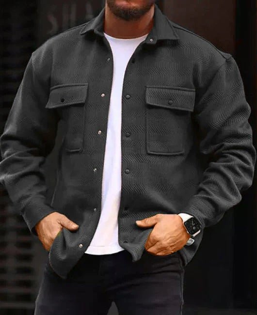 Coat Men Polo Collar Top Men Fashion Work Clothes - Prime Street