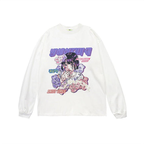 Comic Print Autumn Long Sleeve T Shirts For Men And Women - Prime Street