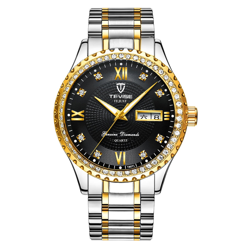 Couple Watches Quartz Gold Diamond Minimalist Wristwatches - Prime Street