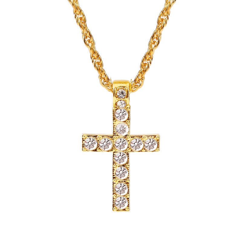 Cross Pendant Necklaces For Women Men Punk Hiphop Rope Chain On Neck Rapper Jewelry - Prime Street