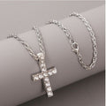 Cross Pendant Necklaces For Women Men Punk Hiphop Rope Chain On Neck Rapper Jewelry - Prime Street