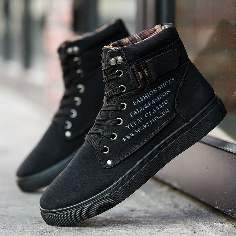 DEKABR Hot Men Shoes Fashion Warm Fur Winter Men Boots Autumn Leather Footwear For Man New High Top Canvas Casual Shoes Men - Prime Street
