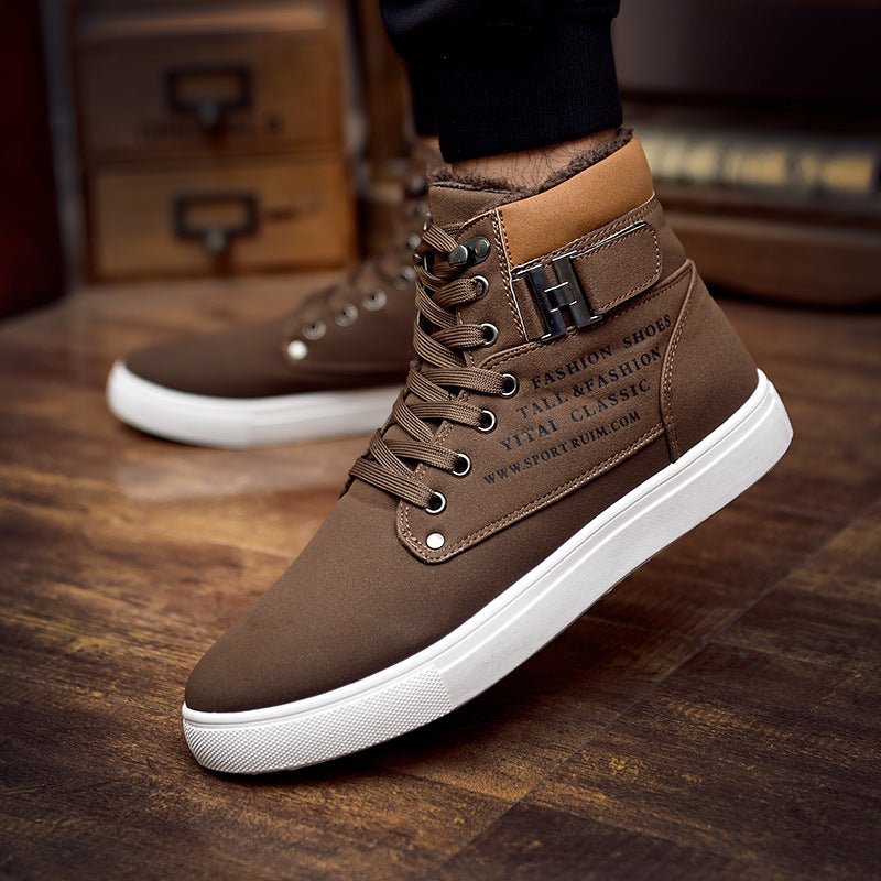 DEKABR Hot Men Shoes Fashion Warm Fur Winter Men Boots Autumn Leather Footwear For Man New High Top Canvas Casual Shoes Men - Prime Street