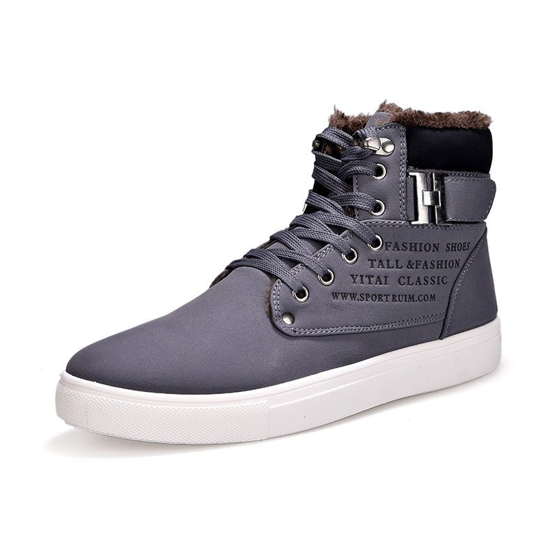 DEKABR Hot Men Shoes Fashion Warm Fur Winter Men Boots Autumn Leather Footwear For Man New High Top Canvas Casual Shoes Men - Prime Street