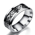 Dragon Pattern Rings Men Stainless Steel Ring Jewelry - Prime Street
