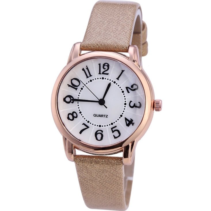 Drop Shipping Women Simple Dial Wristwatches Casual Fashion Luxury Leather Strap Quartz Watches Clock Relogio Feminino - Prime Street