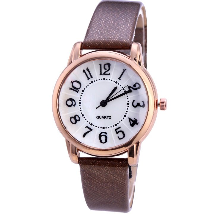 Drop Shipping Women Simple Dial Wristwatches Casual Fashion Luxury Leather Strap Quartz Watches Clock Relogio Feminino - Prime Street