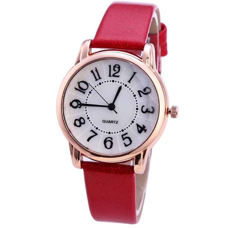 Drop Shipping Women Simple Dial Wristwatches Casual Fashion Luxury Leather Strap Quartz Watches Clock Relogio Feminino - Prime Street
