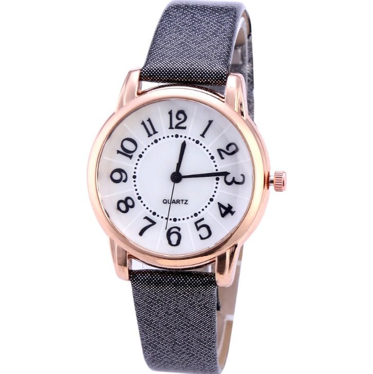 Drop Shipping Women Simple Dial Wristwatches Casual Fashion Luxury Leather Strap Quartz Watches Clock Relogio Feminino - Prime Street