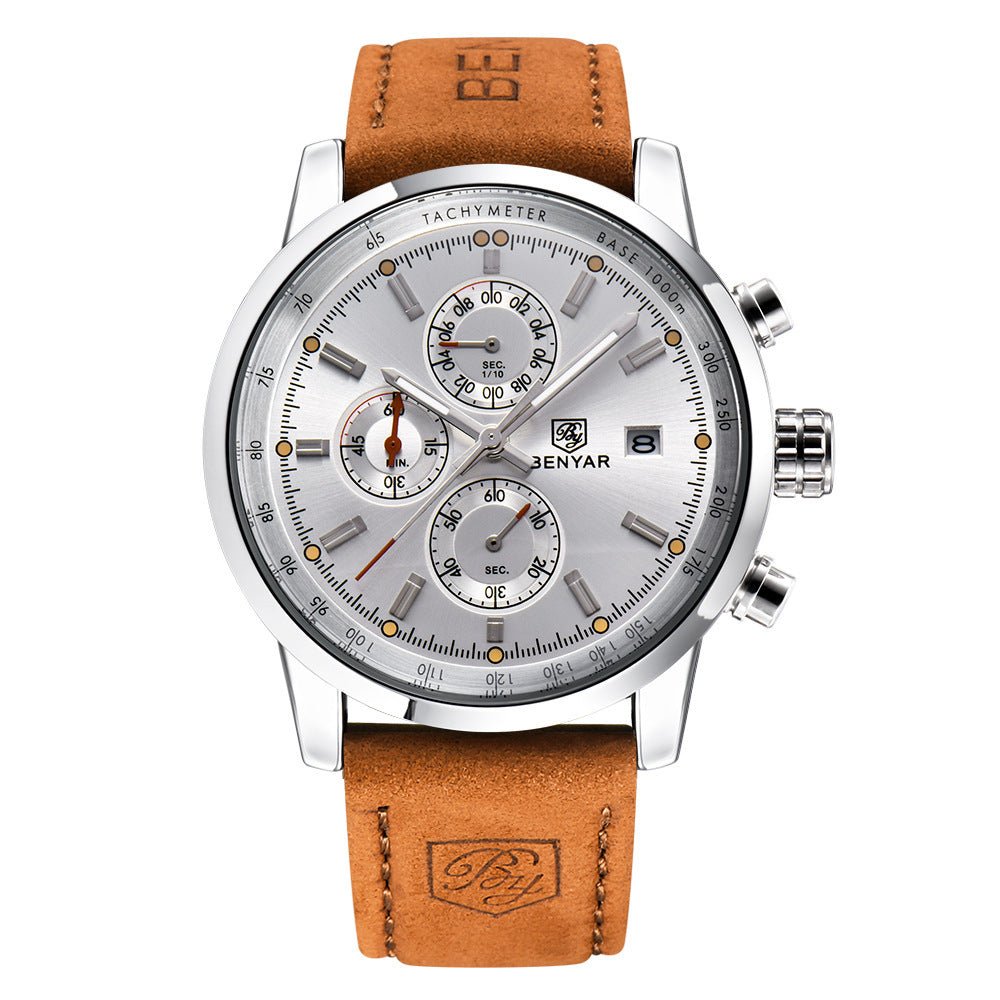 Fashion Casual Watch Mens Watches Men Luxury Brand Quartz Watch Business Leather Men's Watches Clock - Prime Street