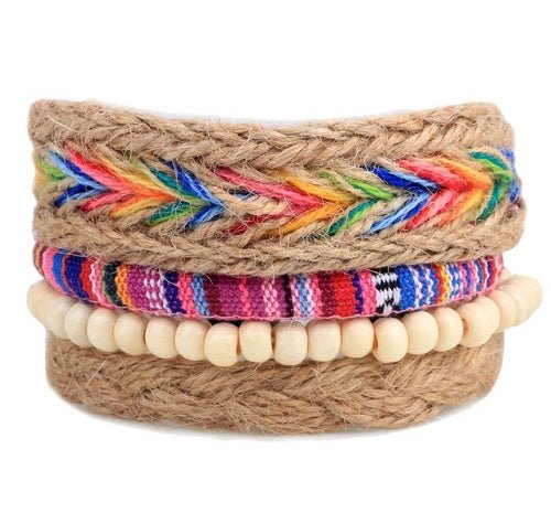 Leather Bracelet Men Multilayer Bead Bracelet Punk Wrap Bracelets for Women Vintage punk Men Jewelry - Prime Street