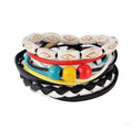 Leather Bracelet Men Multilayer Bead Bracelet Punk Wrap Bracelets for Women Vintage punk Men Jewelry - Prime Street