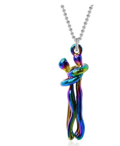 Love Hug Necklace Unisex Men Women Couple Jewelry Simple Temperament Clavicle Chain Valentines Day Lover Gift - Prime Street