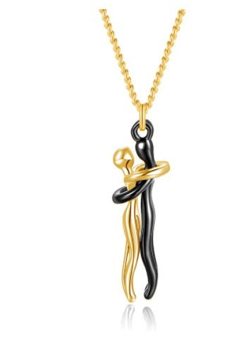 Love Hug Necklace Unisex Men Women Couple Jewelry Simple Temperament Clavicle Chain Valentines Day Lover Gift - Prime Street