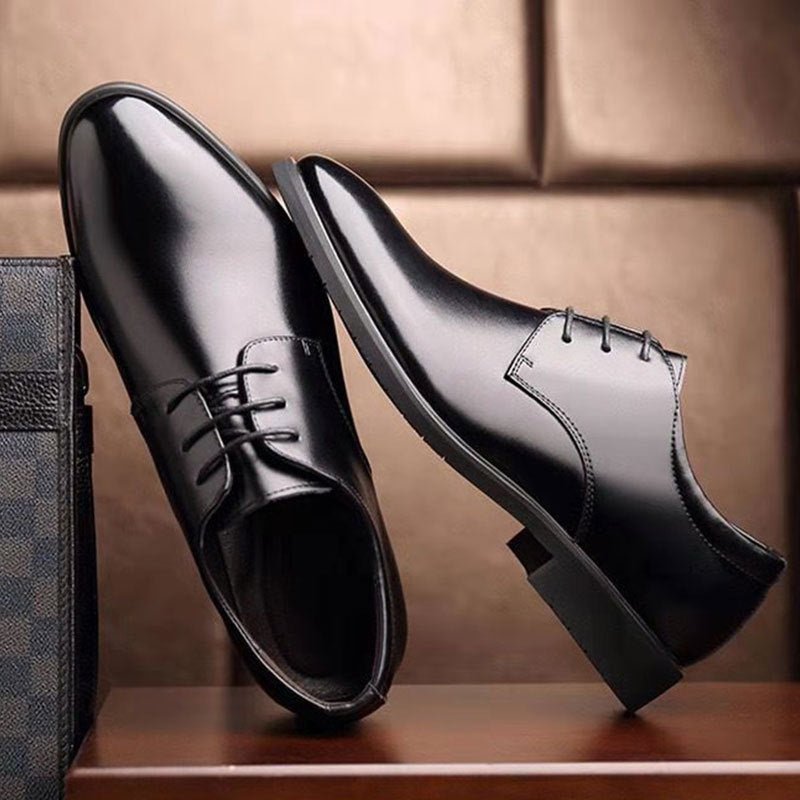 Mazefeng Men Leather Shoes Casual Top Quality Oxfords Men Genuine Leather Dress Shoes Business Formal Shoe Plus Size Wedding 44 - Prime Street