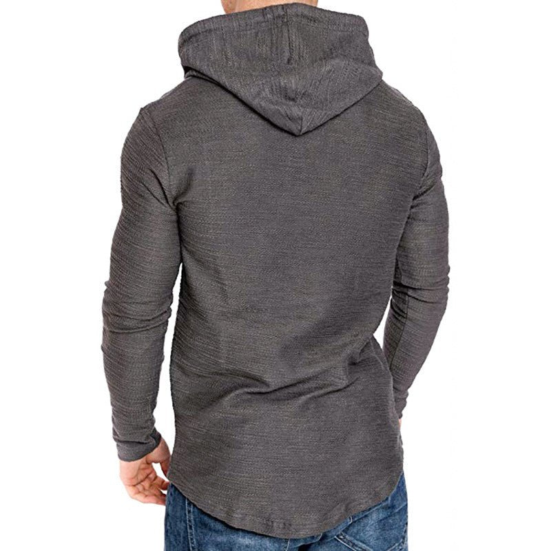 Men Hoodie Sweatshirt Casual Long Sleeve Slim Tops Gym T-shir - Prime Street