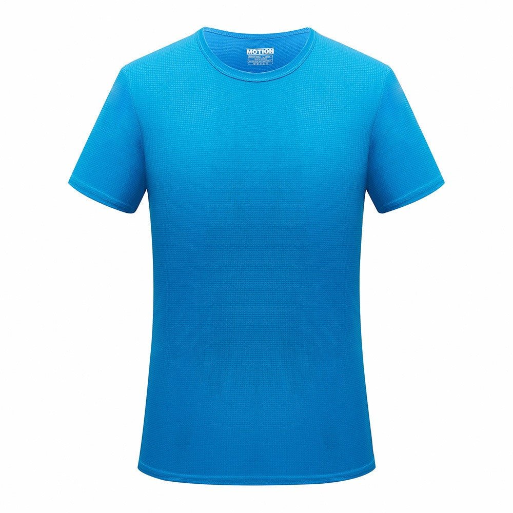Men Quick Dry T Shirt Running Slim Fit Top Tees Solid Shirts - Prime Street