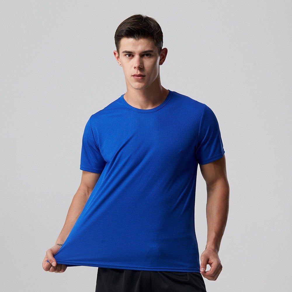 Men Quick Dry T Shirt Running Slim Fit Top Tees Solid Shirts - Prime Street