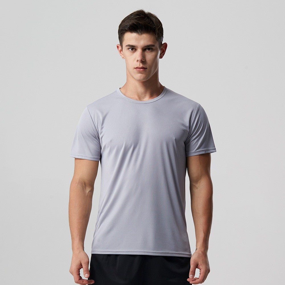 Men Quick Dry T Shirt Running Slim Fit Top Tees Solid Shirts - Prime Street