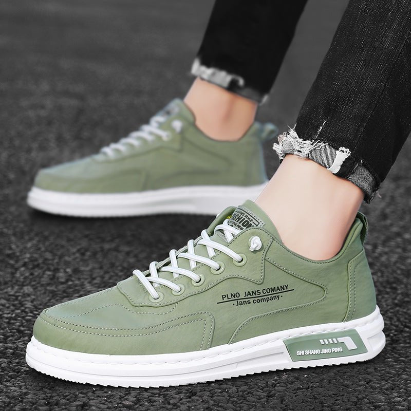 Men Sneakers Lace-up Letter Print Platform Canvas Shoes Sports - Prime Street