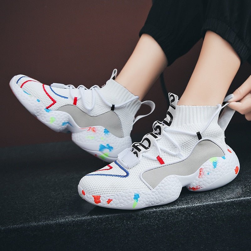 Men Sneakers Summer Fashion Running Shoes Breathable Men Vulcanize Shoes Flat Soft tennis Shoes - Prime Street
