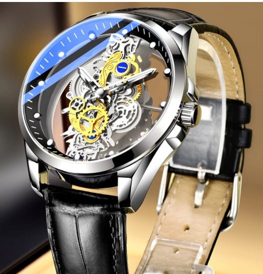 Men Watch Skeleton Automatic Quartz Watch Gold Skeleton Vintage Man Watch Mens Watches Top Brand Luxury - Prime Street
