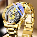 Men Watch Skeleton Automatic Quartz Watch Gold Skeleton Vintage Man Watch Mens Watches Top Brand Luxury - Prime Street