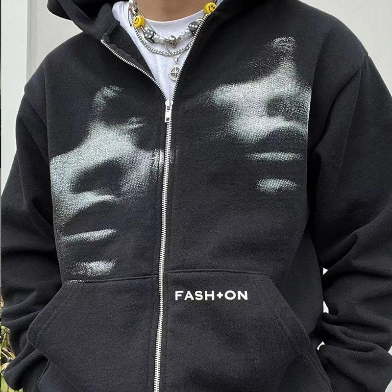 Men Women Y2K Clothing Zip Hoodie Fashion - Prime Street